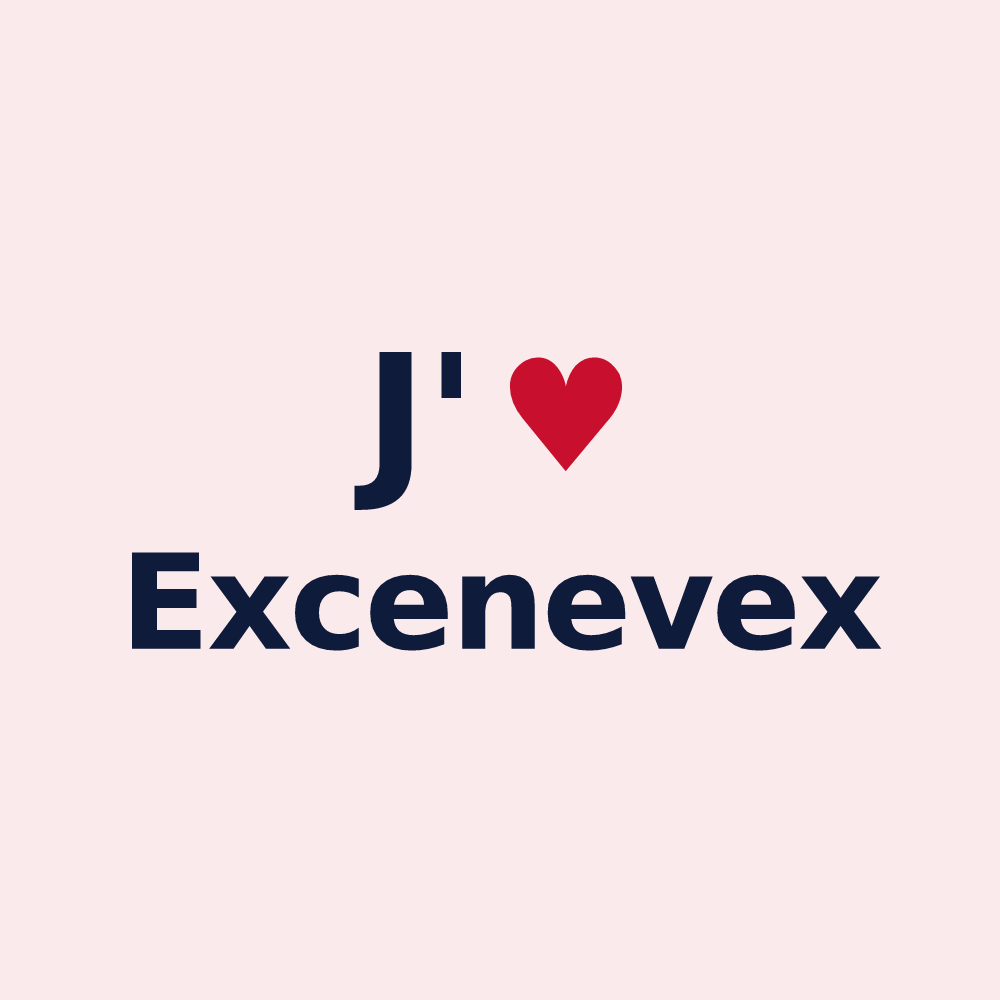 Magnet personnalisé Excenevex — design J'aime Excenevex