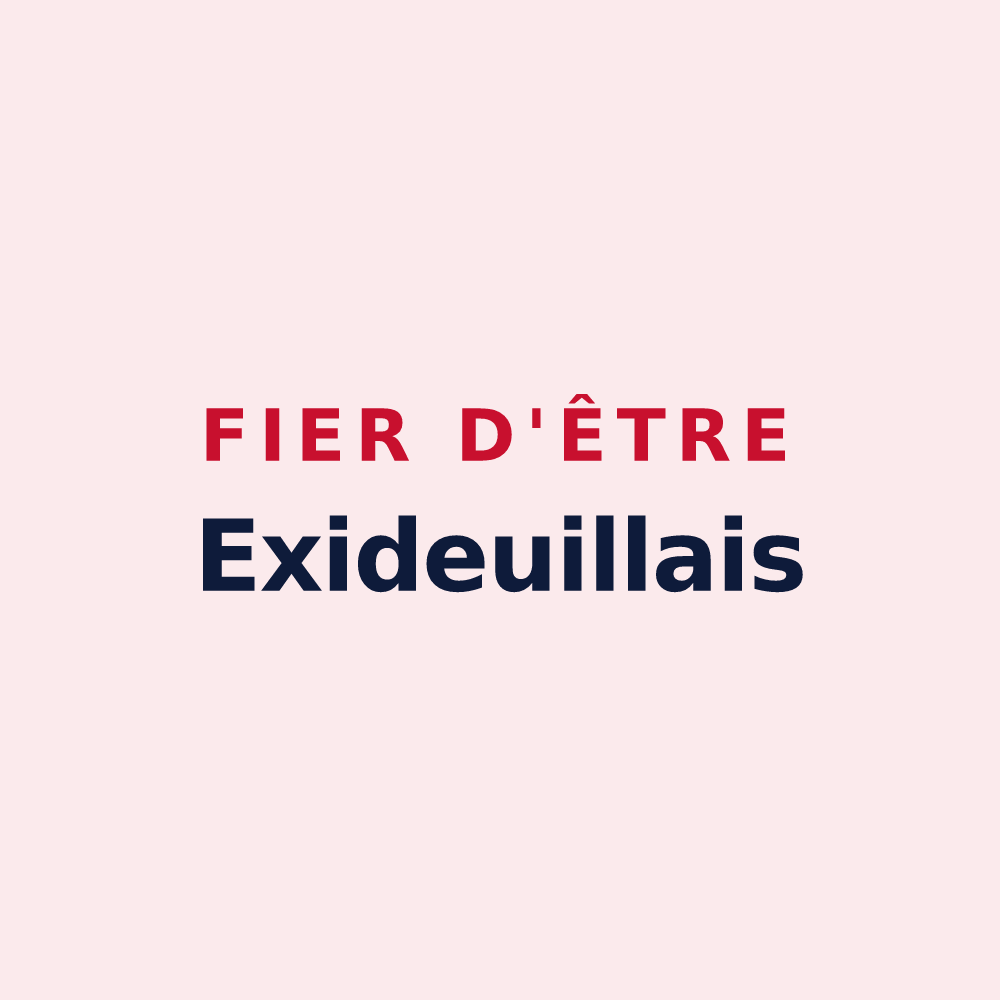 Magnet « Fier d'être Exideuillais » — design pour Exideuil-sur-Vienne