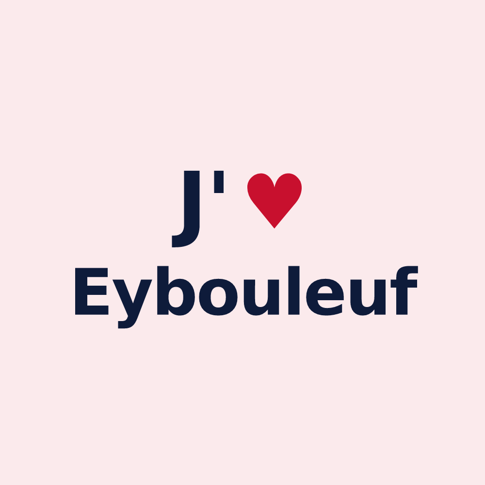Magnet personnalisé Eybouleuf — design J'aime Eybouleuf