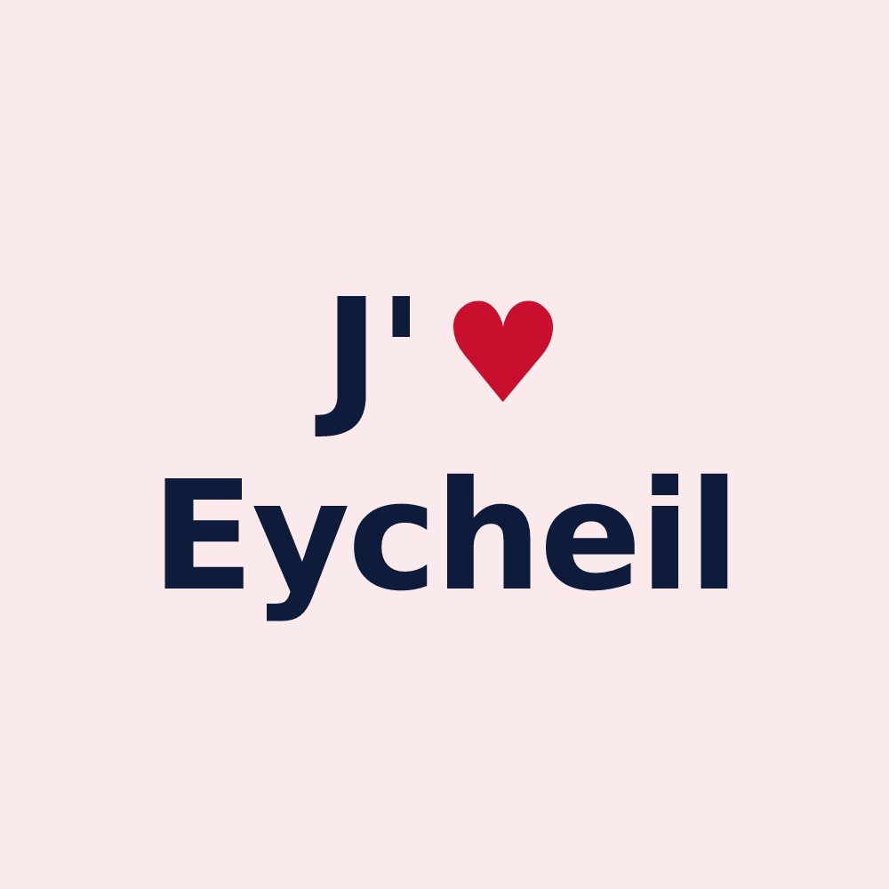 Magnet personnalisé Eycheil — design J'aime Eycheil