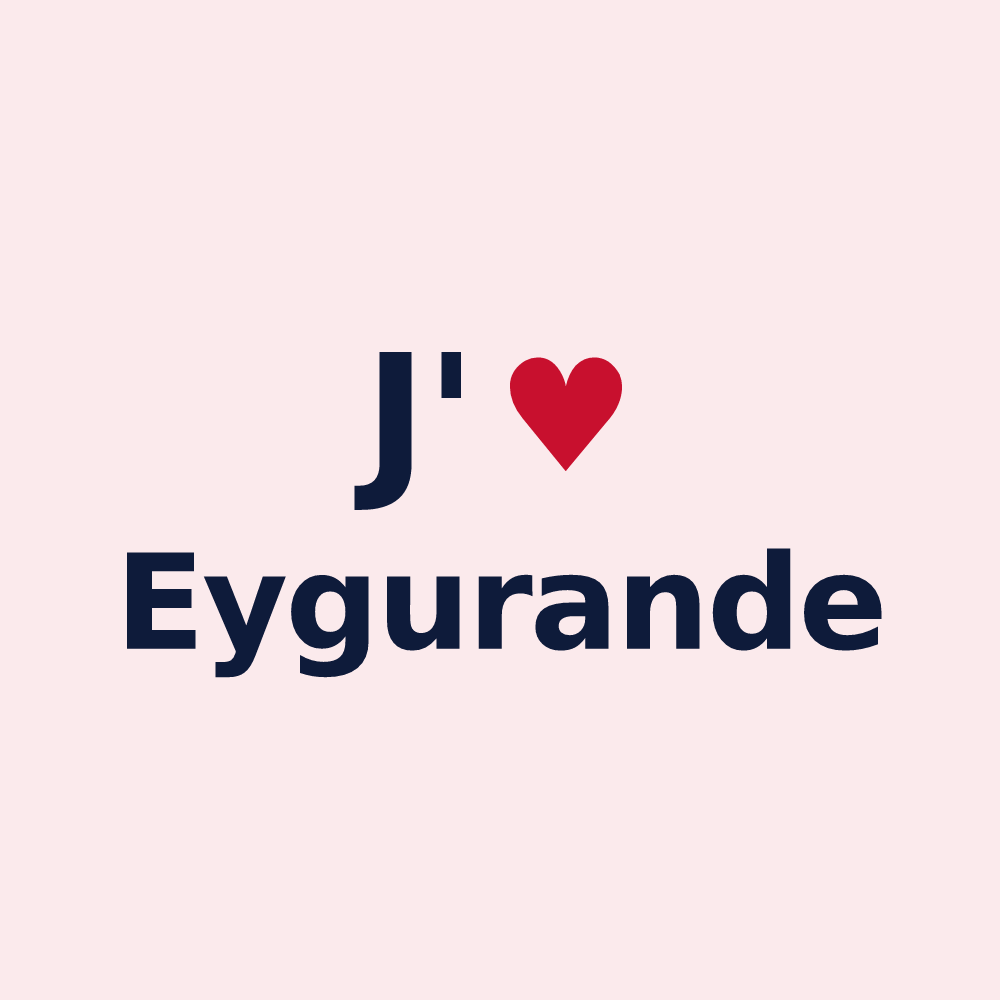 Magnet personnalisé Eygurande — design J'aime Eygurande