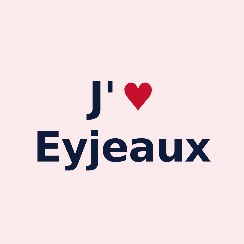 Magnet personnalisé Eyjeaux — design J'aime Eyjeaux