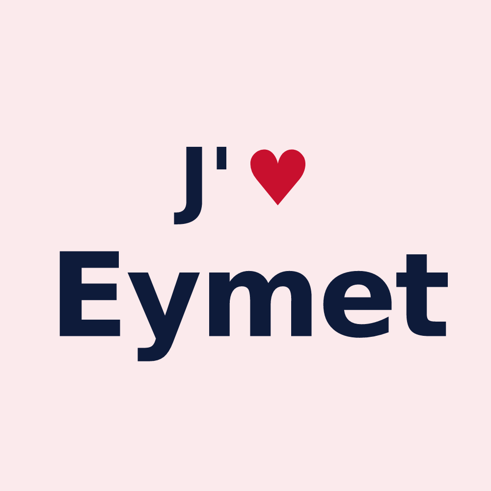 Magnet personnalisé Eymet — design J'aime Eymet