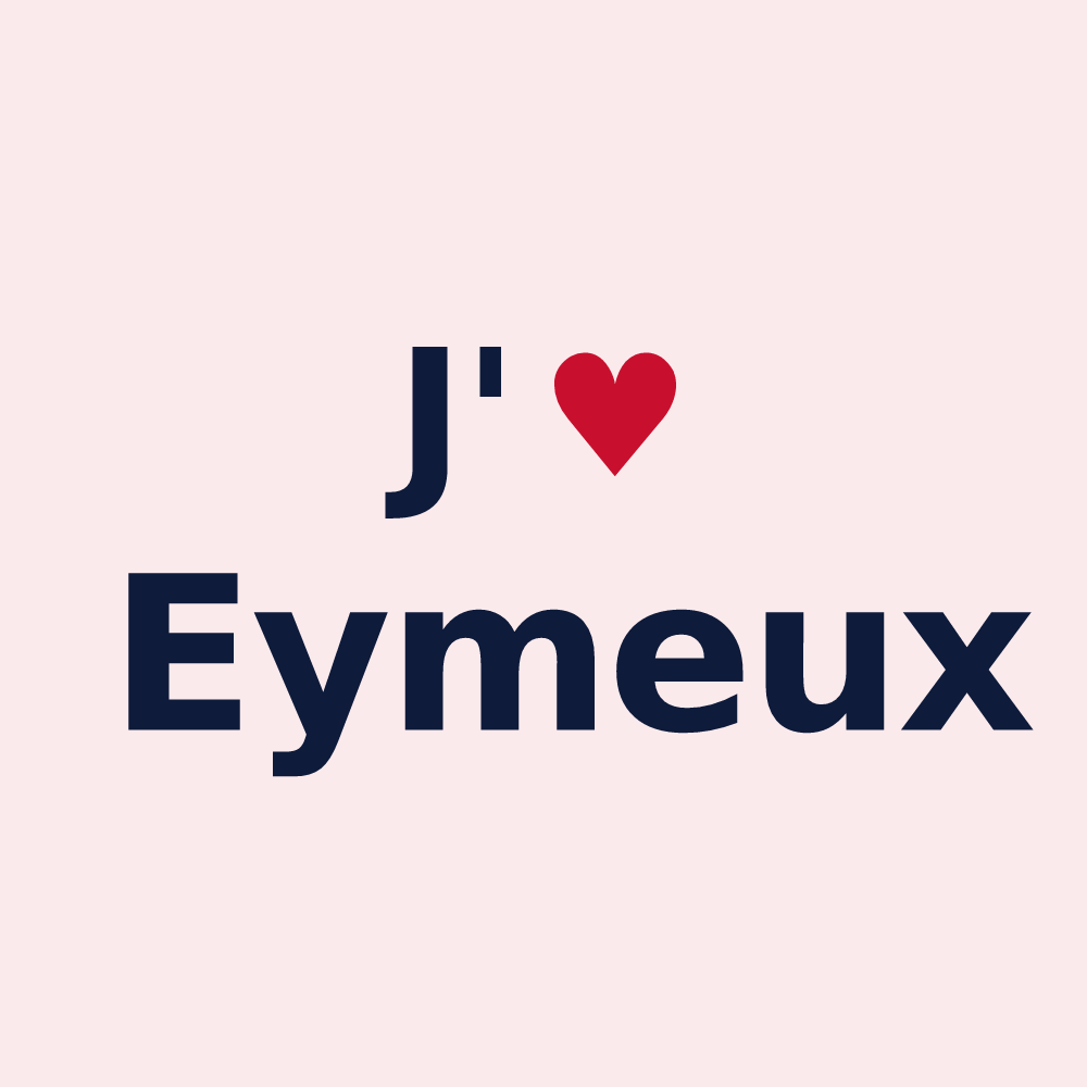 Magnet personnalisé Eymeux — design J'aime Eymeux
