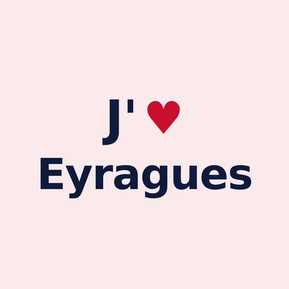 Magnet personnalisé Eyragues — design J'aime Eyragues