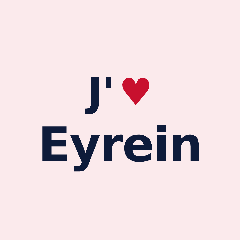 Magnet personnalisé Eyrein — design J'aime Eyrein