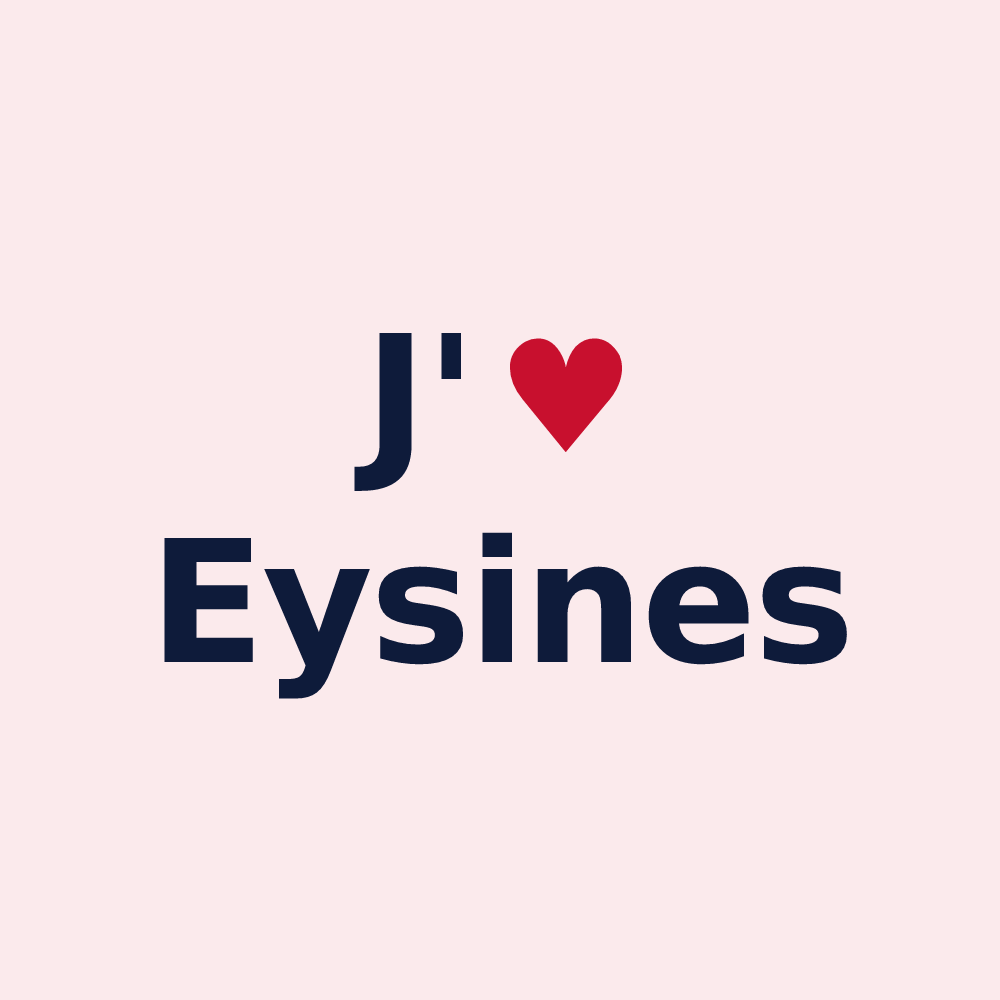 Magnet personnalisé Eysines — design J'aime Eysines