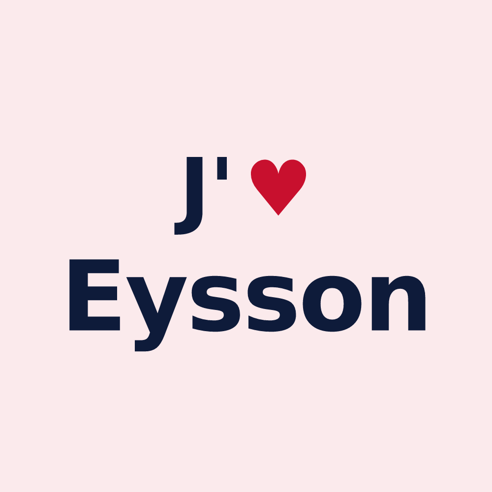 Magnet personnalisé Eysson — design J'aime Eysson