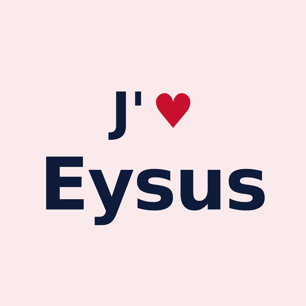 Magnet personnalisé Eysus — design J'aime Eysus