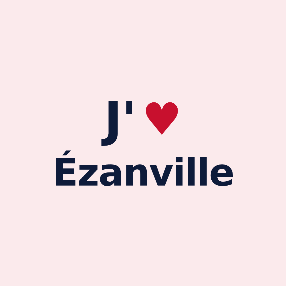 Magnet personnalisé Ézanville — design J'aime Ézanville
