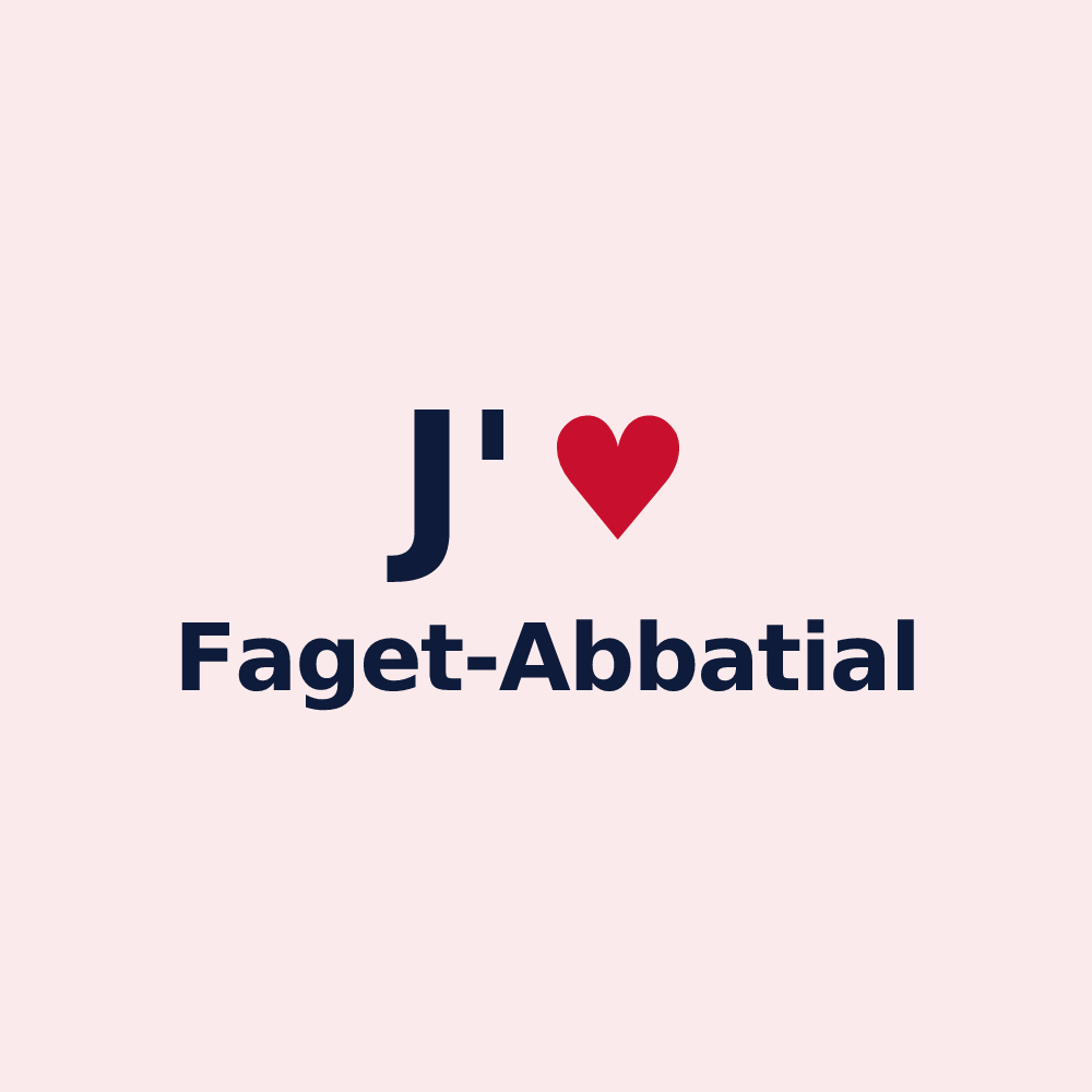 Magnet personnalisé Faget-Abbatial — design J'aime Faget-Abbatial
