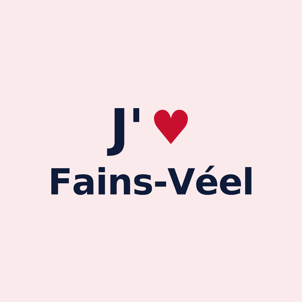 Magnet personnalisé Fains-Véel — design J'aime Fains-Véel
