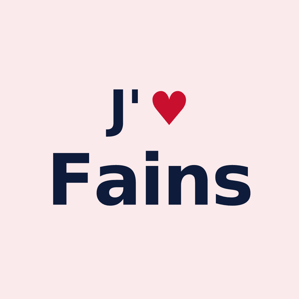 Magnet personnalisé Fains — design J'aime Fains