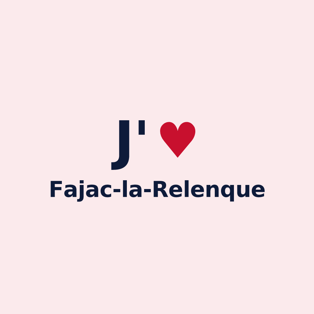 Magnet personnalisé Fajac-la-Relenque — design J'aime Fajac-la-Relenque