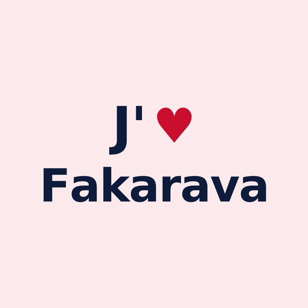 Magnet personnalisé Fakarava — design J'aime Fakarava