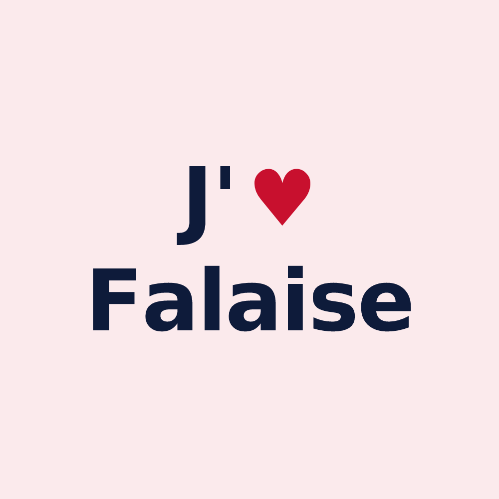 Magnet personnalisé Falaise — design J'aime Falaise
