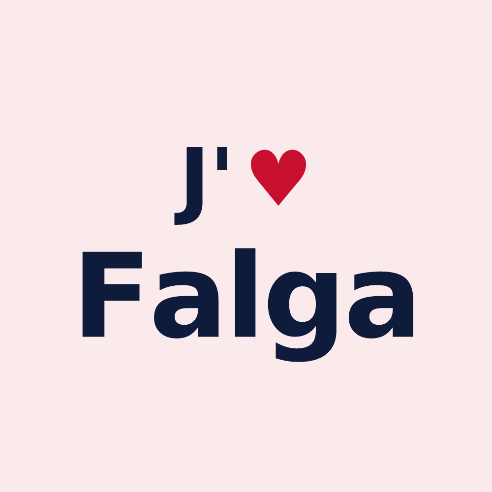 Magnet personnalisé Falga — design J'aime Falga