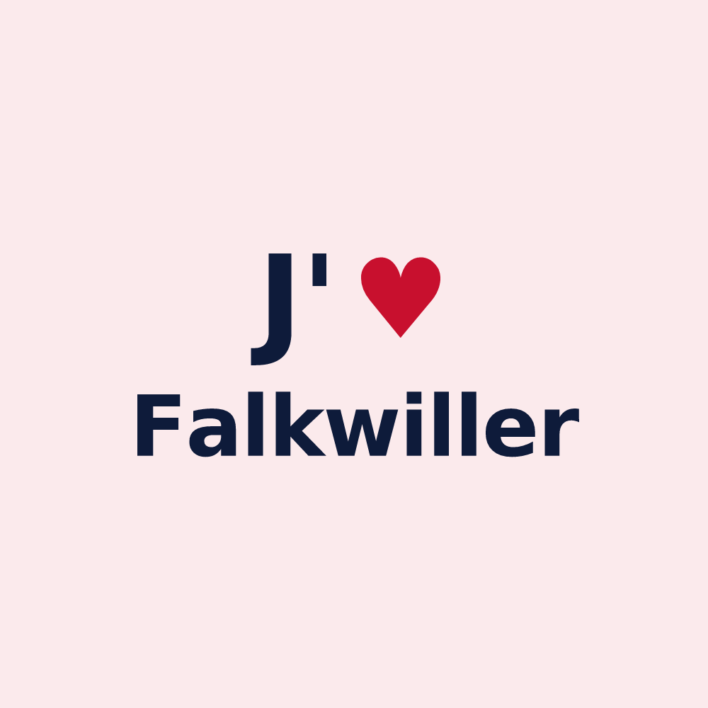 Magnet personnalisé Falkwiller — design J'aime Falkwiller