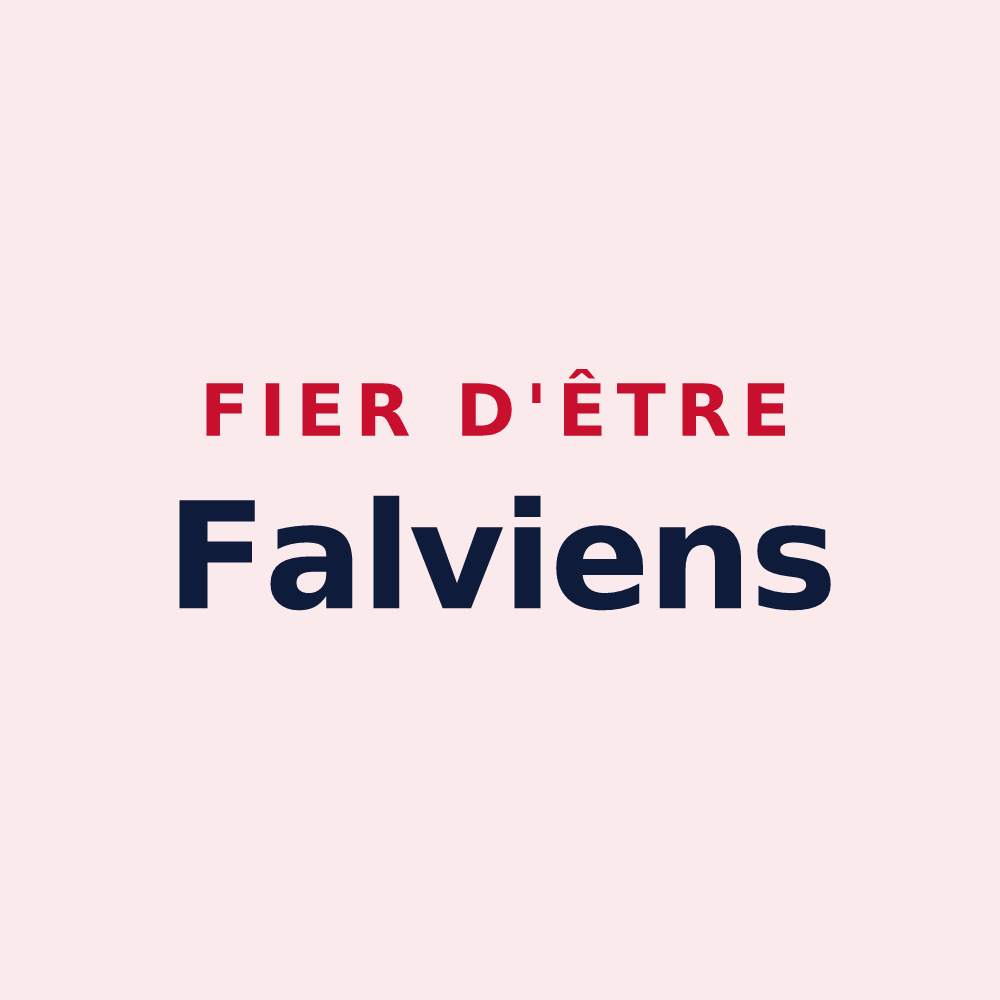 Magnet « Fier d'être Falviens » — design pour Falvy
