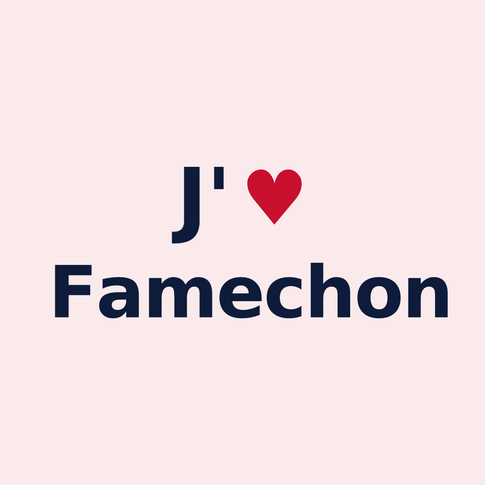 Magnet personnalisé Famechon — design J'aime Famechon