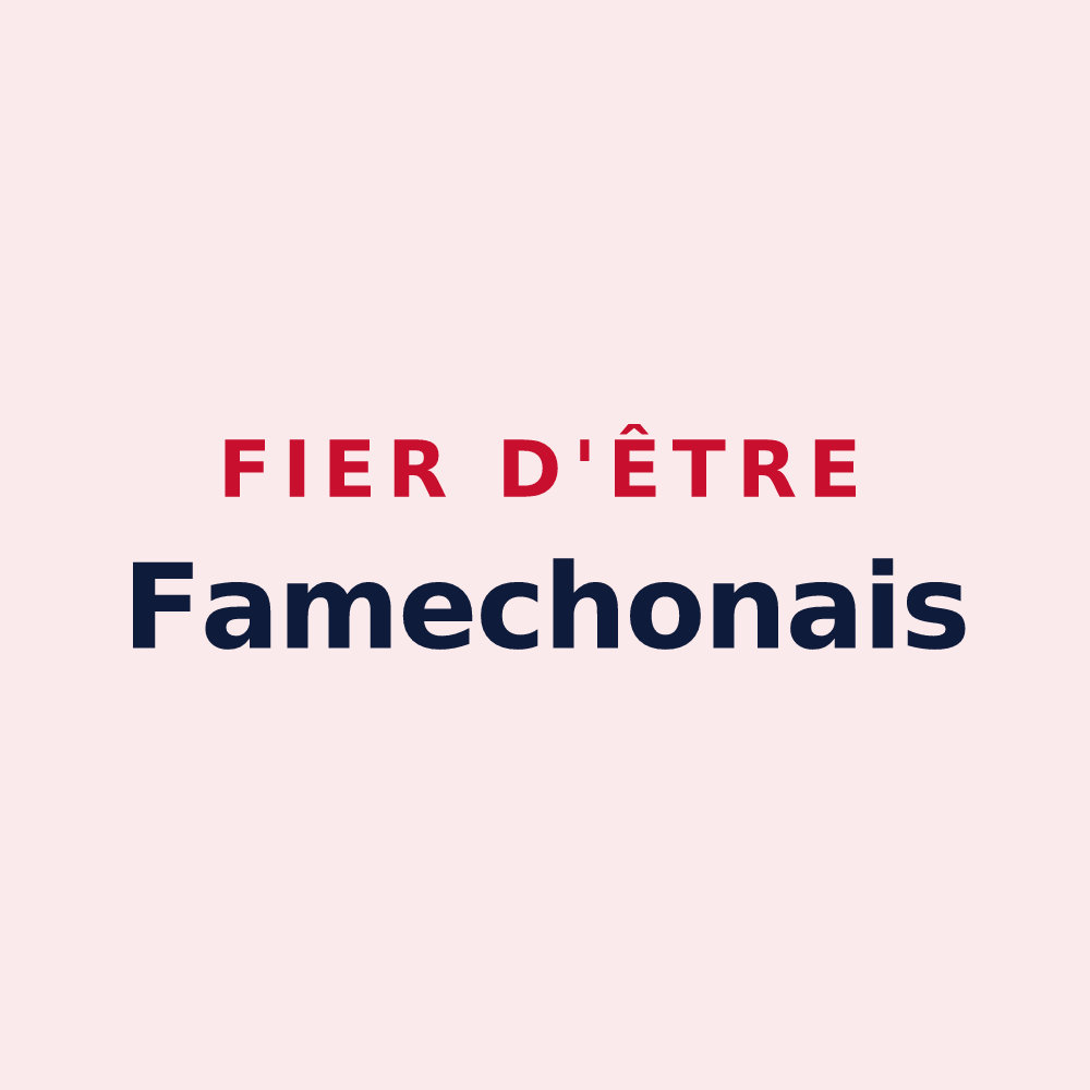 Magnet « Fier d'être Famechonais » — design pour Famechon