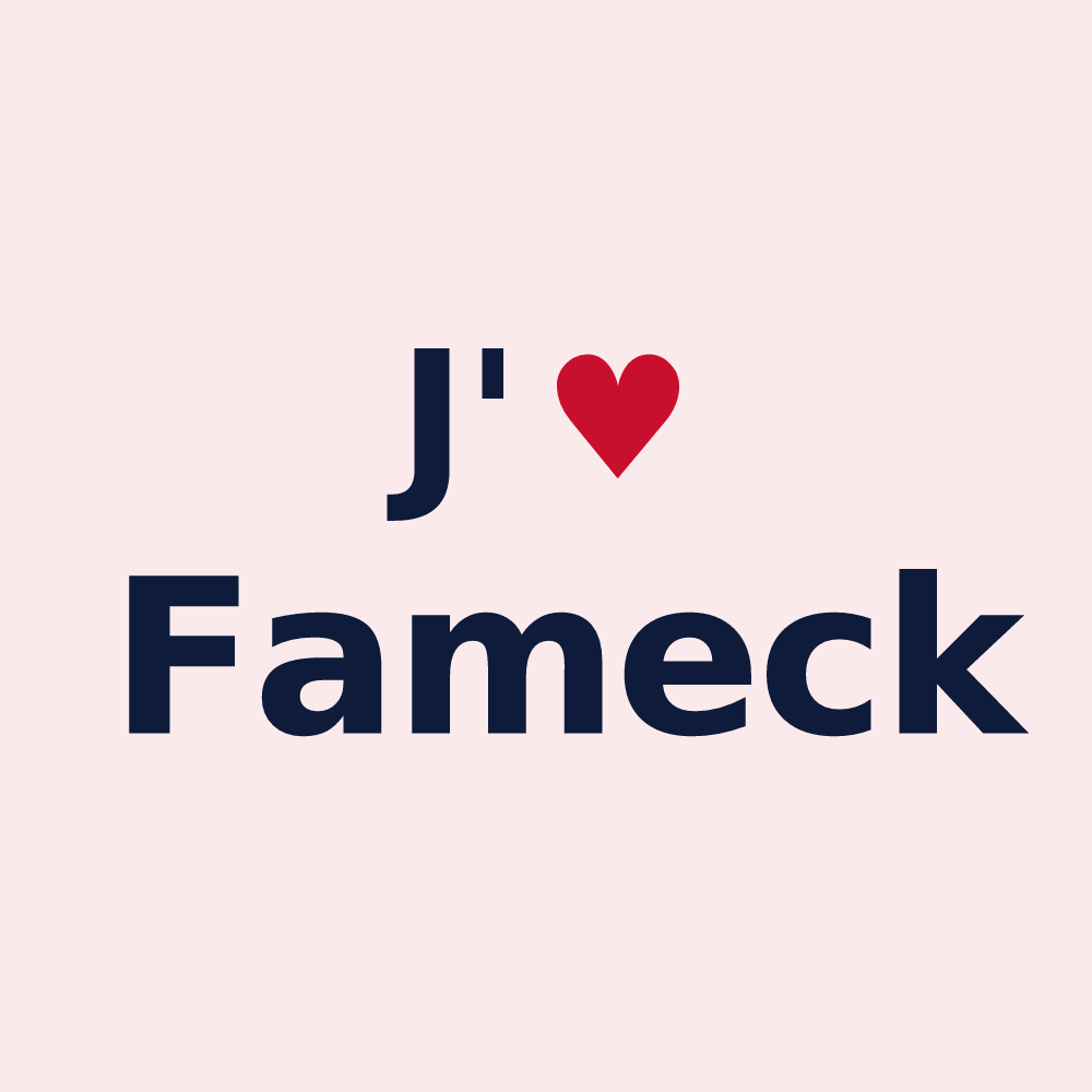 Magnet personnalisé Fameck — design J'aime Fameck