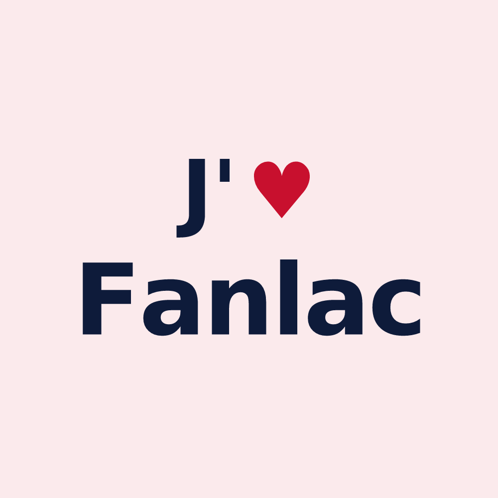 Magnet personnalisé Fanlac — design J'aime Fanlac