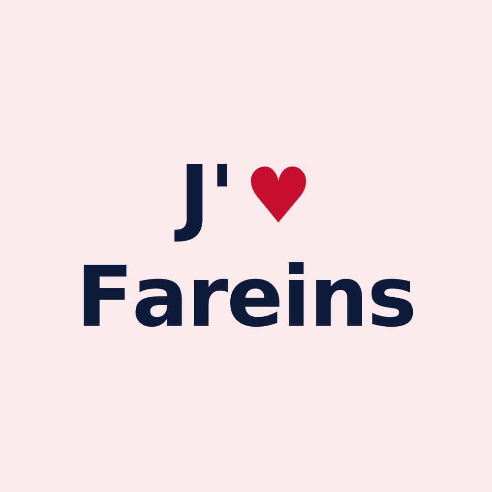 Magnet personnalisé Fareins — design J'aime Fareins