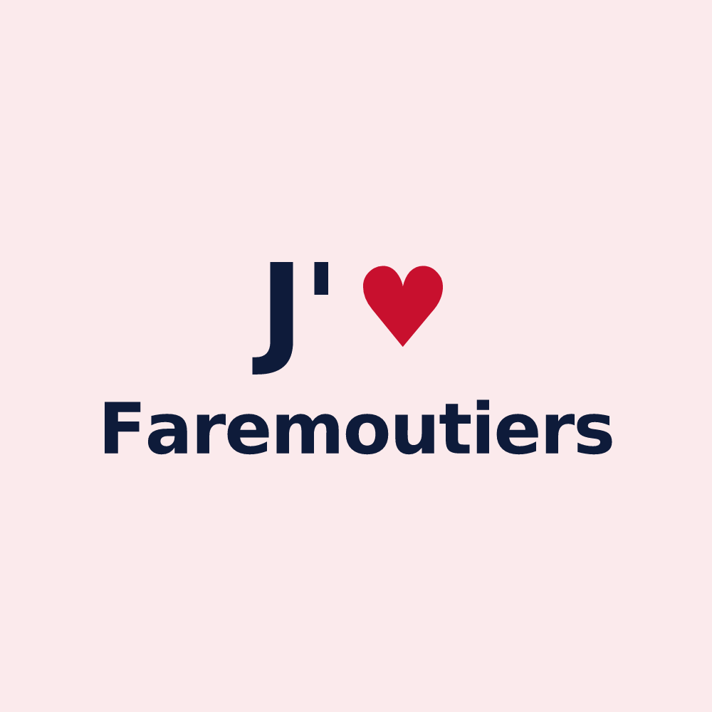 Magnet personnalisé Faremoutiers — design J'aime Faremoutiers