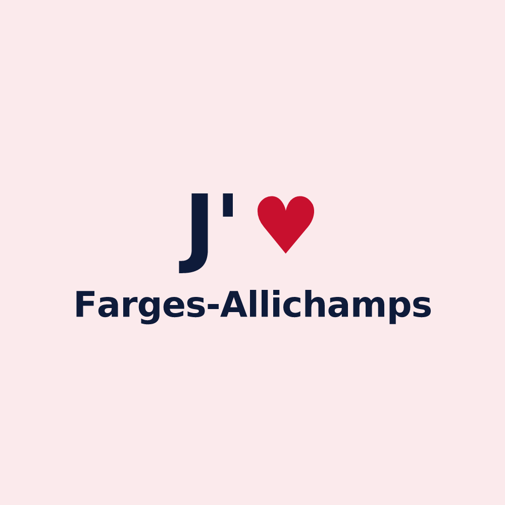 Magnet personnalisé Farges-Allichamps — design J'aime Farges-Allichamps
