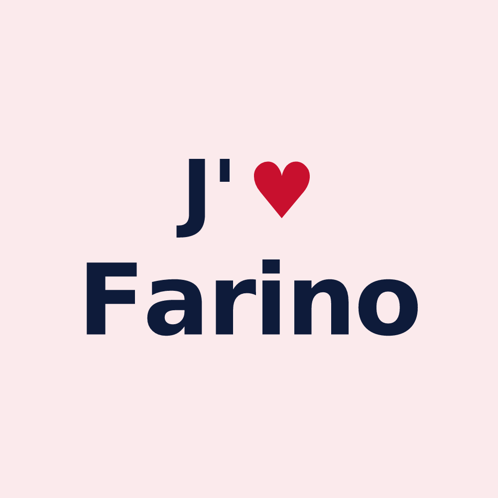 Magnet personnalisé Farino — design J'aime Farino