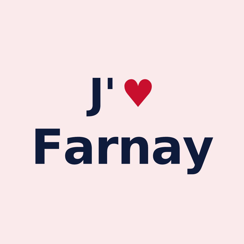 Magnet personnalisé Farnay — design J'aime Farnay