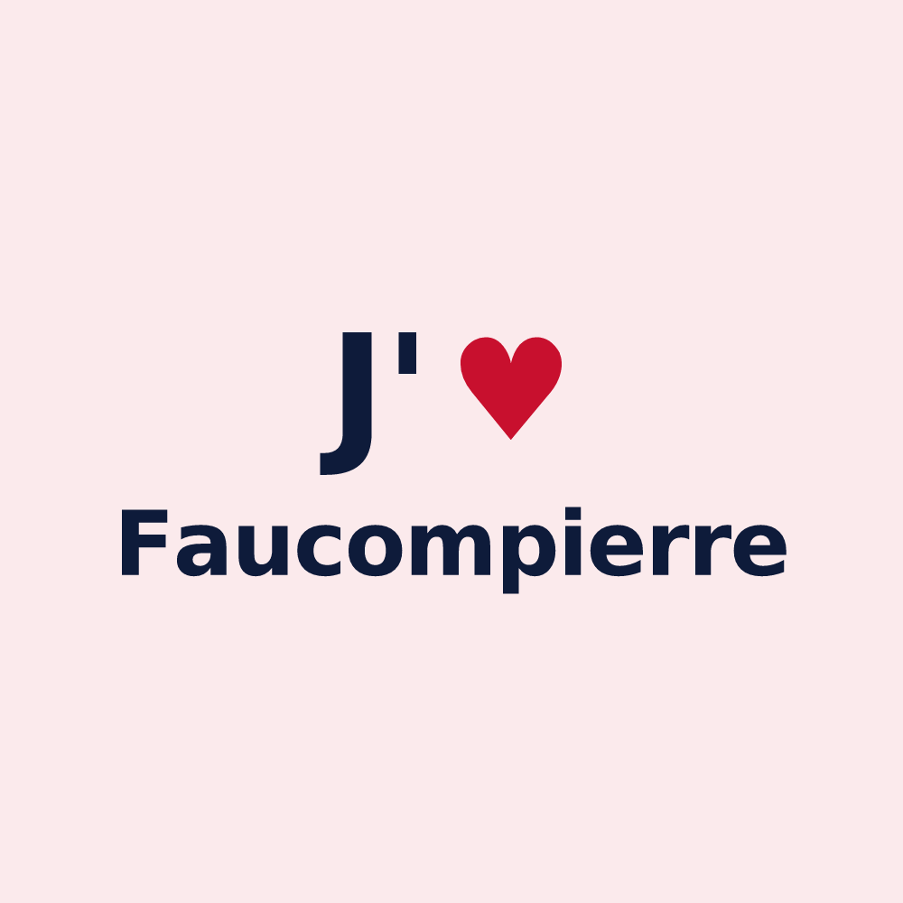 Magnet personnalisé Faucompierre — design J'aime Faucompierre