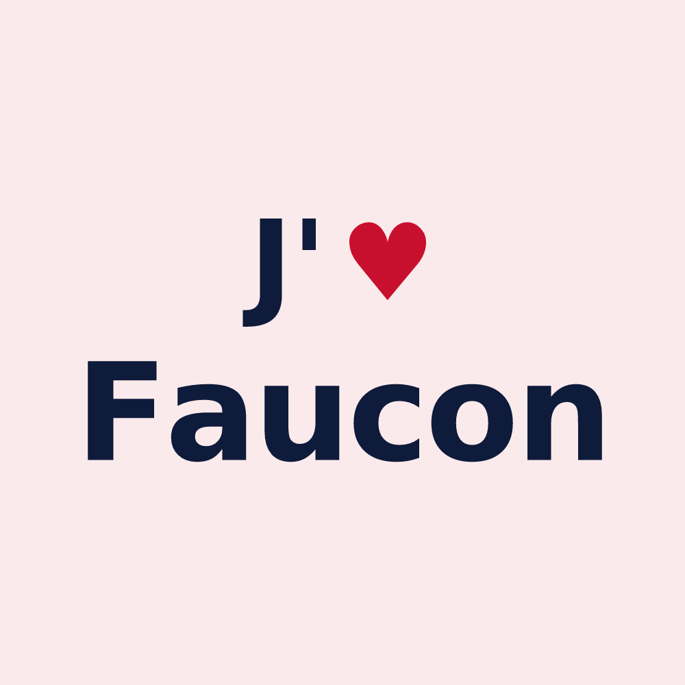 Magnet personnalisé Faucon — design J'aime Faucon