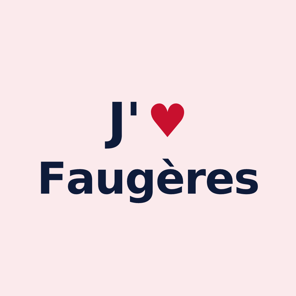 Magnet personnalisé Faugères — design J'aime Faugères