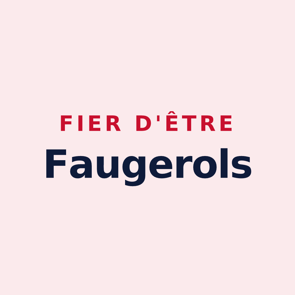 Magnet « Fier d'être Faugerols » — design pour Faugères