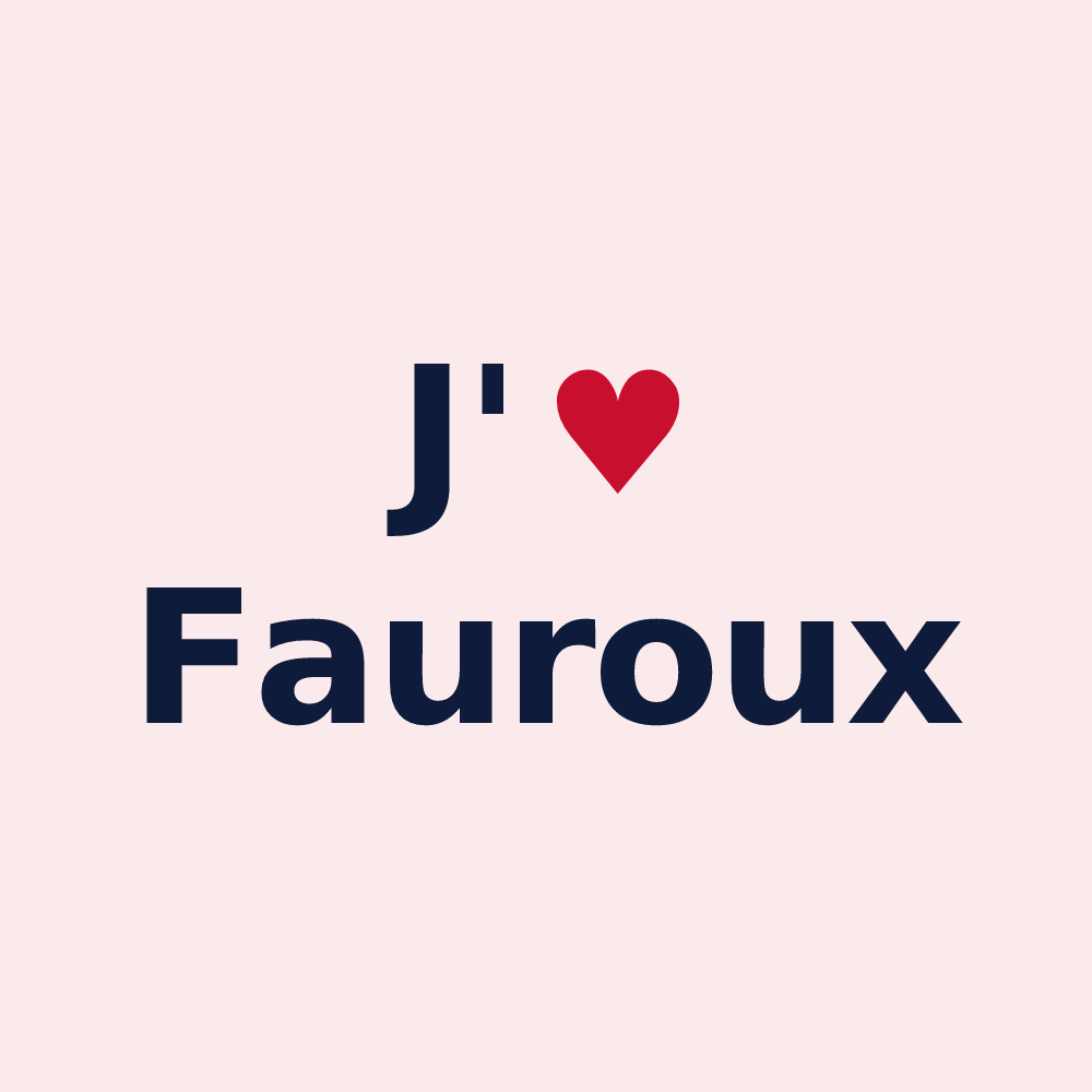 Magnet personnalisé Fauroux — design J'aime Fauroux