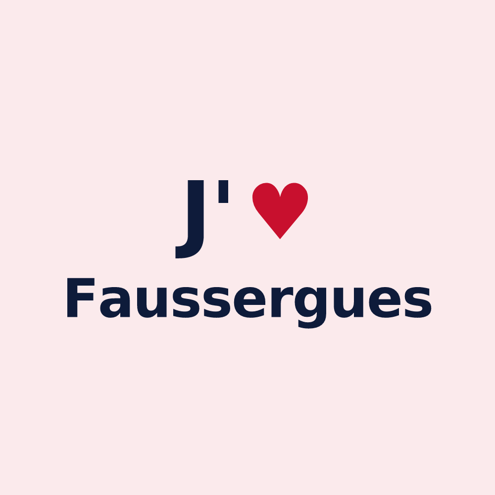 Magnet personnalisé Faussergues — design J'aime Faussergues