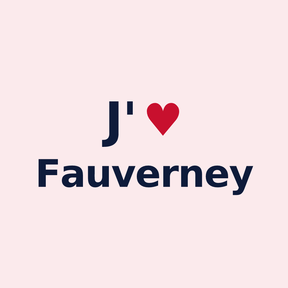Magnet personnalisé Fauverney — design J'aime Fauverney