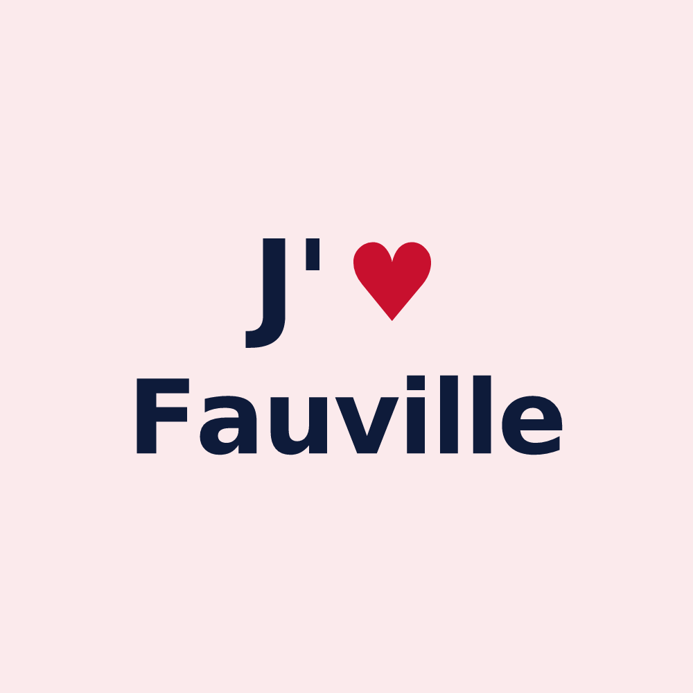 Magnet personnalisé Fauville — design J'aime Fauville