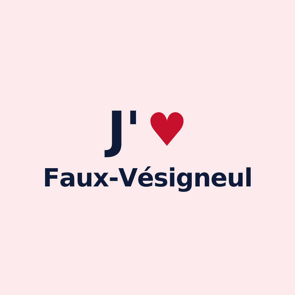 Magnet personnalisé Faux-Vésigneul — design J'aime Faux-Vésigneul