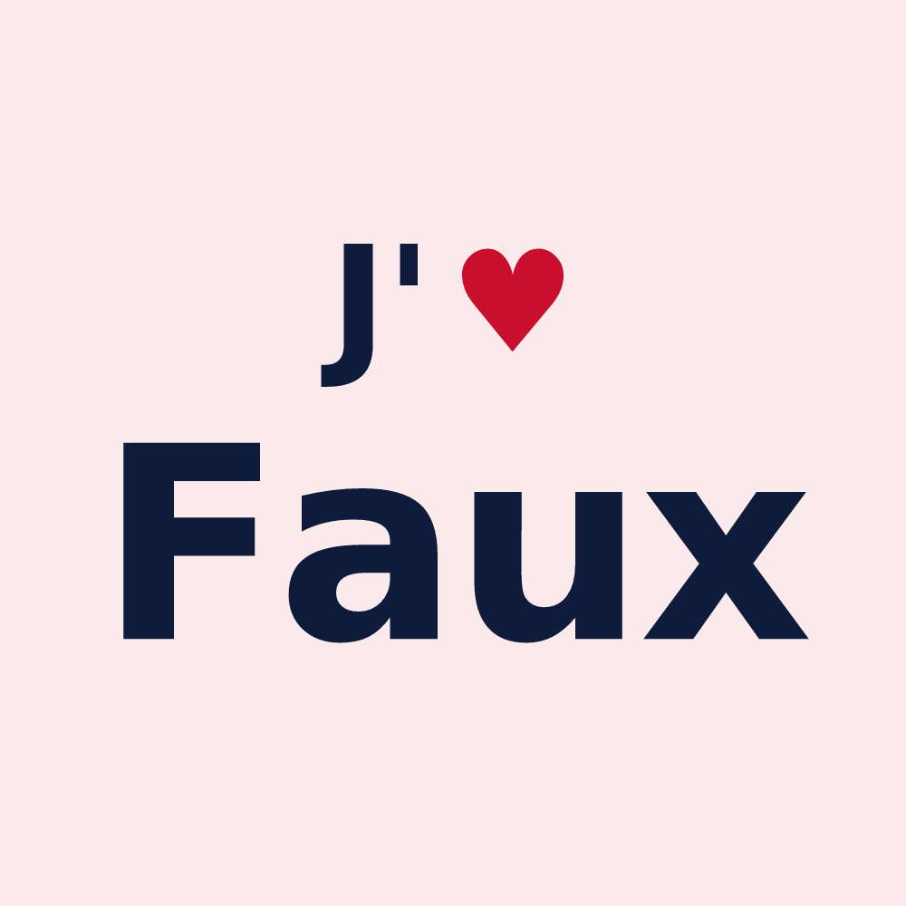 Magnet personnalisé Faux — design J'aime Faux