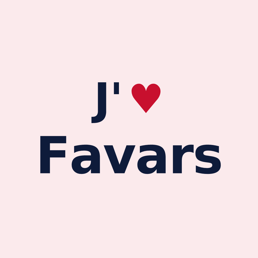 Magnet personnalisé Favars — design J'aime Favars