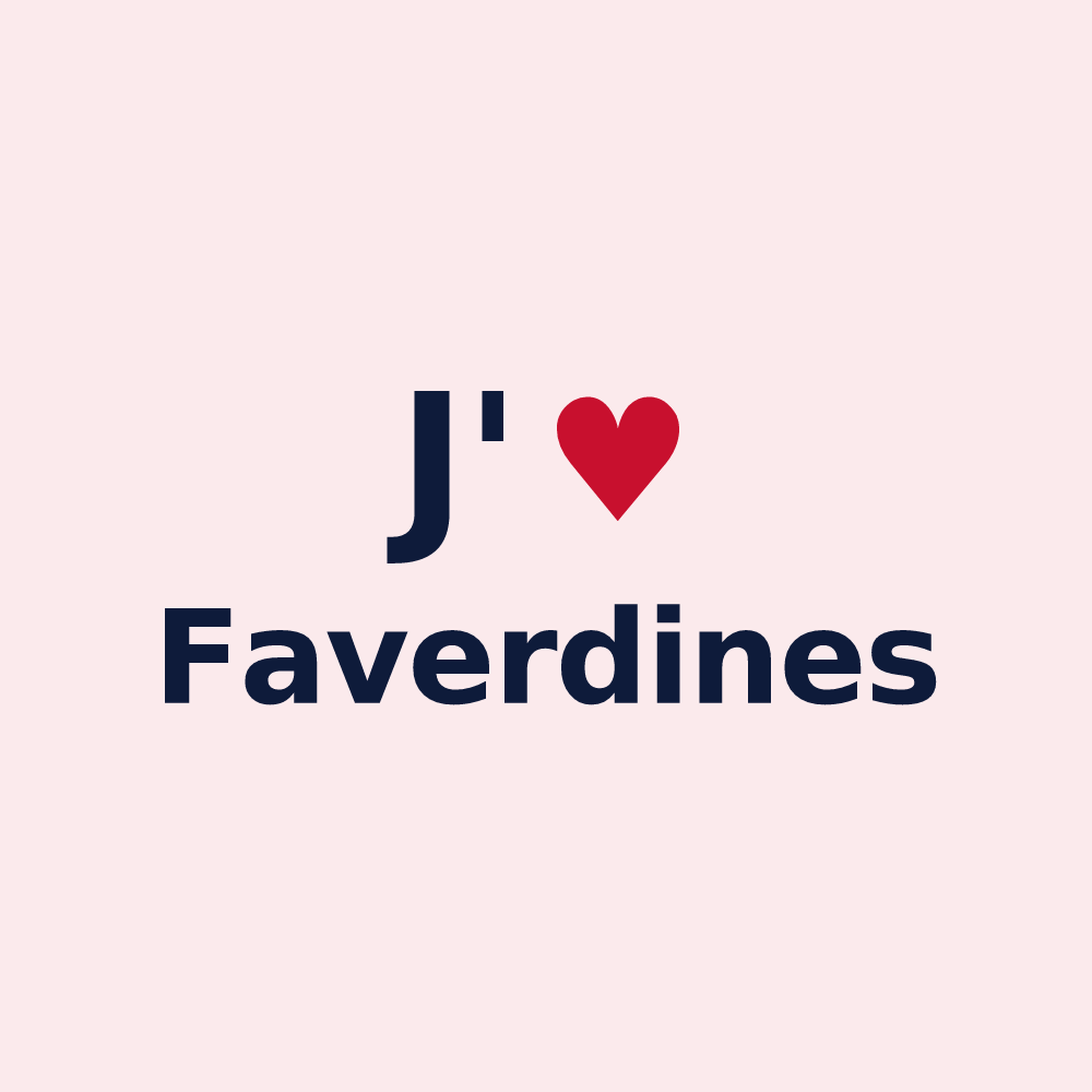 Magnet personnalisé Faverdines — design J'aime Faverdines