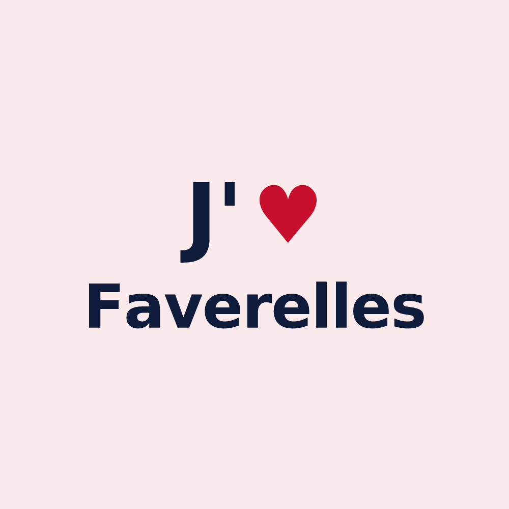 Magnet personnalisé Faverelles — design J'aime Faverelles