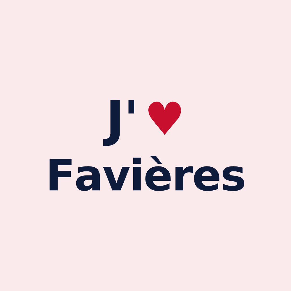 Magnet personnalisé Favières — design J'aime Favières