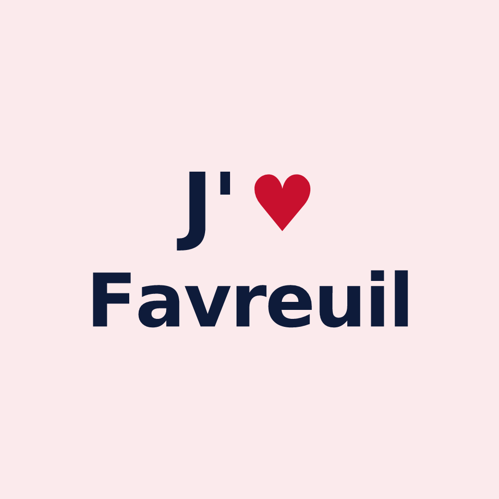 Magnet personnalisé Favreuil — design J'aime Favreuil