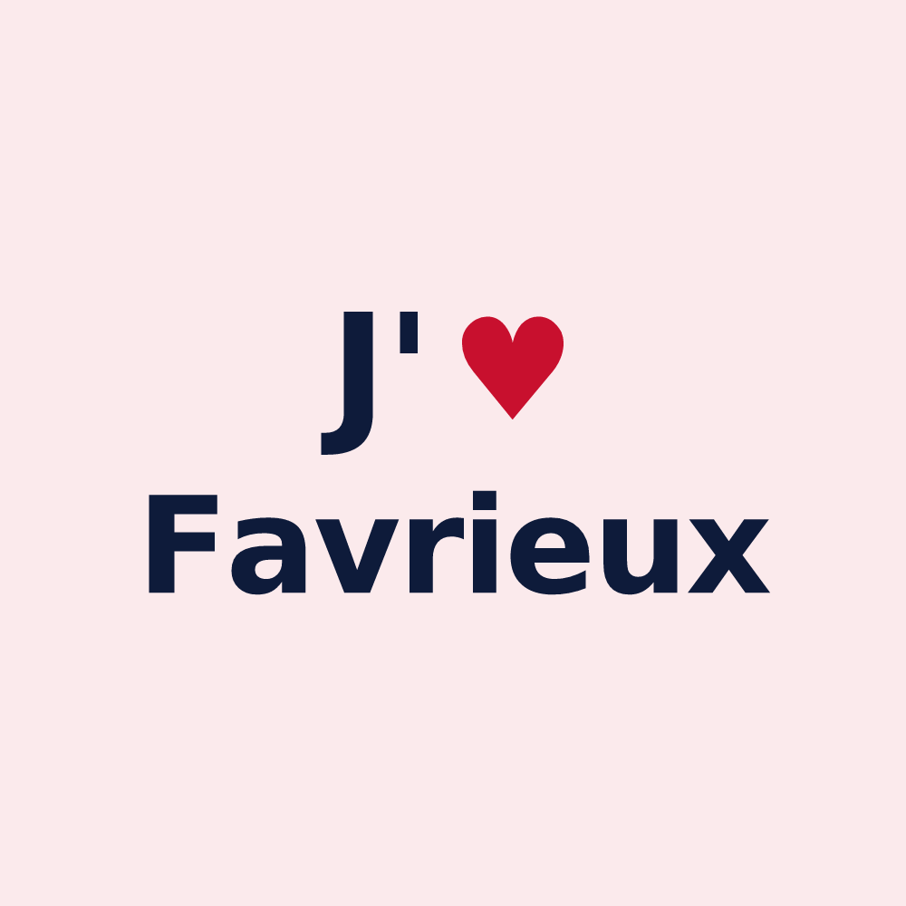 Magnet personnalisé Favrieux — design J'aime Favrieux