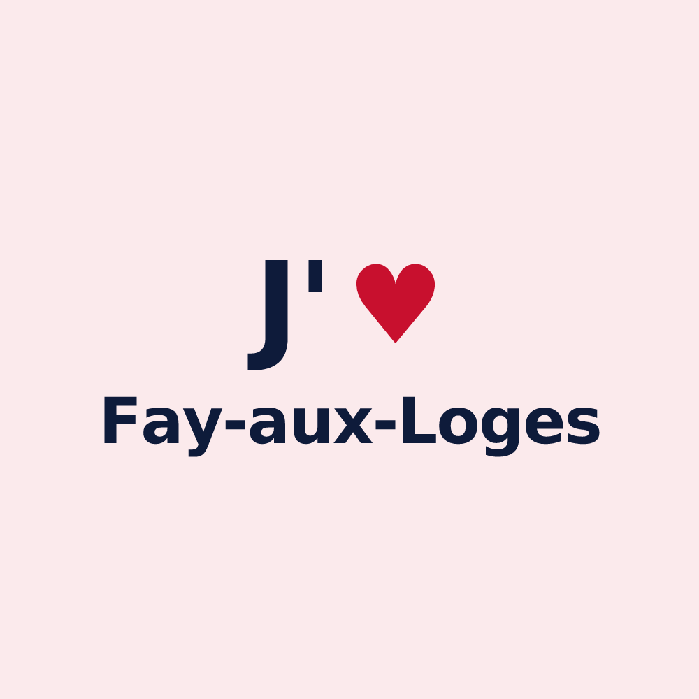 Magnet personnalisé Fay-aux-Loges — design J'aime Fay-aux-Loges