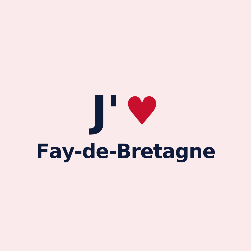 Magnet personnalisé Fay-de-Bretagne — design J'aime Fay-de-Bretagne
